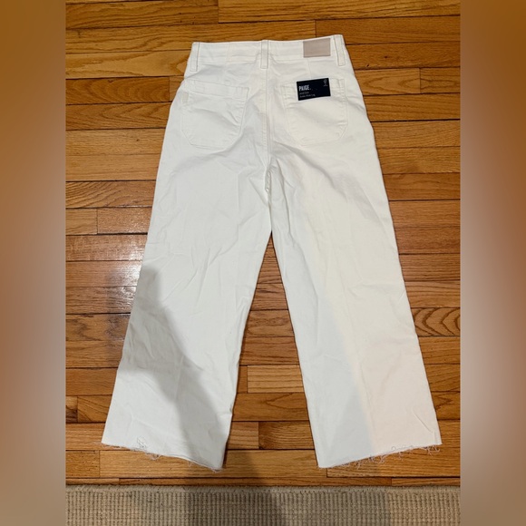 NWT PAIGE ANESSA ankle wide leg high rise SZ 25 tonal ecru - Picture 7 of 8